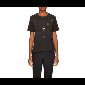 Kate Spade New York Women's Embellished Peplum Top